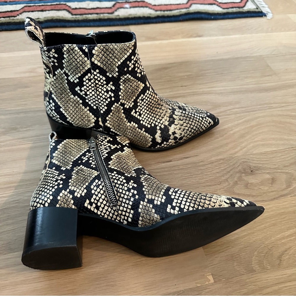 Snakeskin boss boots